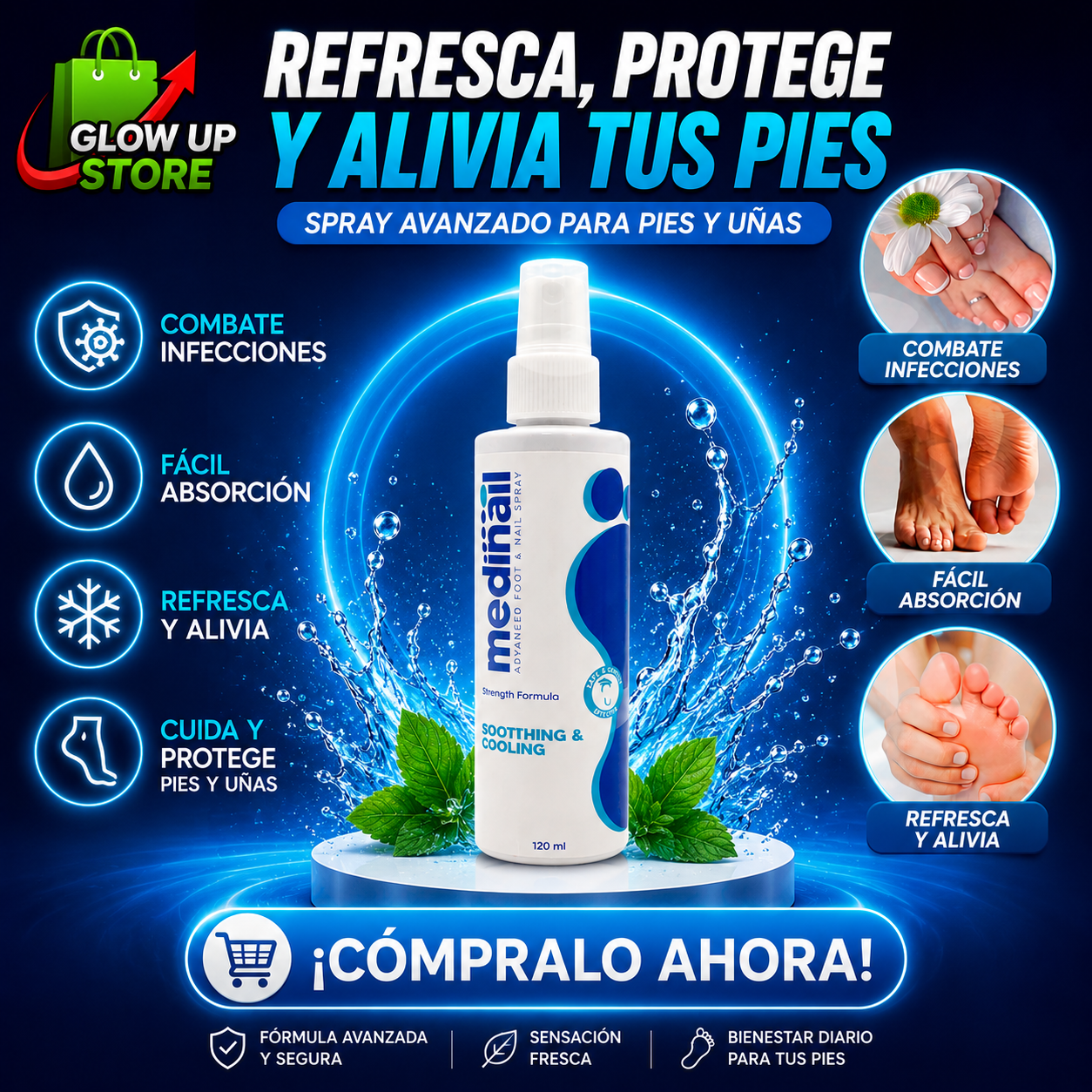 MEDINAIL - SPRAY PARA HOMGOS DEL PIEL